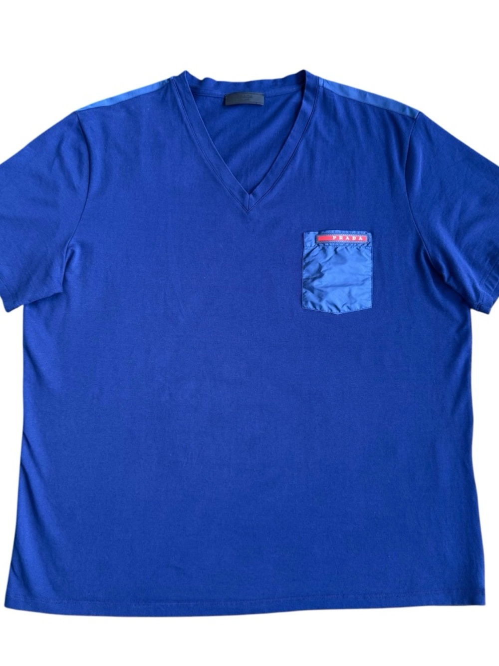 Men's V-Neck Pocket T-Shirt - Blue